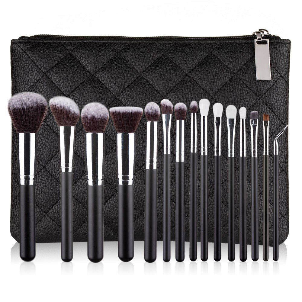 15pcs Professional Makeup Brush Set – Soft Bristles for Face & Eye Cosmetic Tools