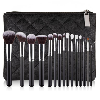 15pcs Professional Makeup Brush Set – Soft Bristles for Face & Eye Cosmetic Tools