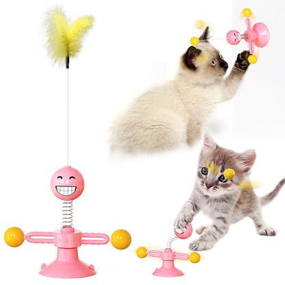Rotating Cat Windmill Toy