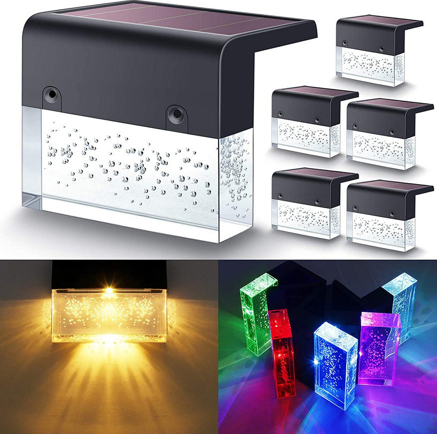 RGB Solar Step Light – Waterproof LED Fence Light for Outdoor Stairs & Deck