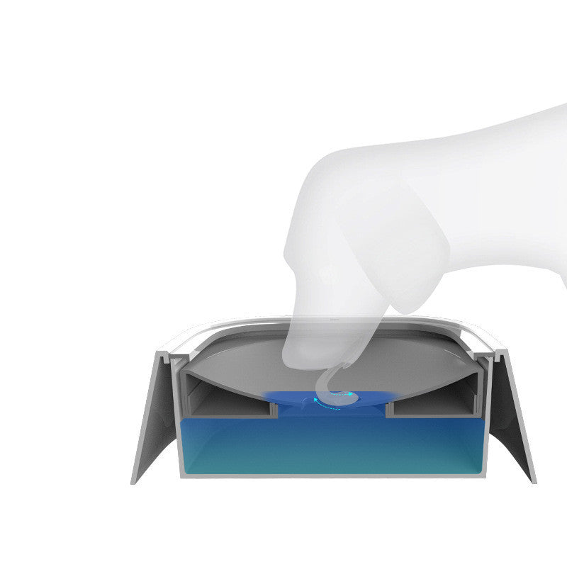 1.5L Cat & Dog Water Bowl – Anti-Overflow Slow Feeder & Floating Pet Fountain, ABS & PP Materials