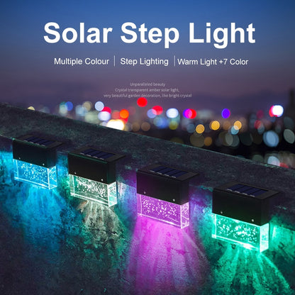 RGB Solar Step Light – Waterproof LED Fence Light for Outdoor Stairs & Deck