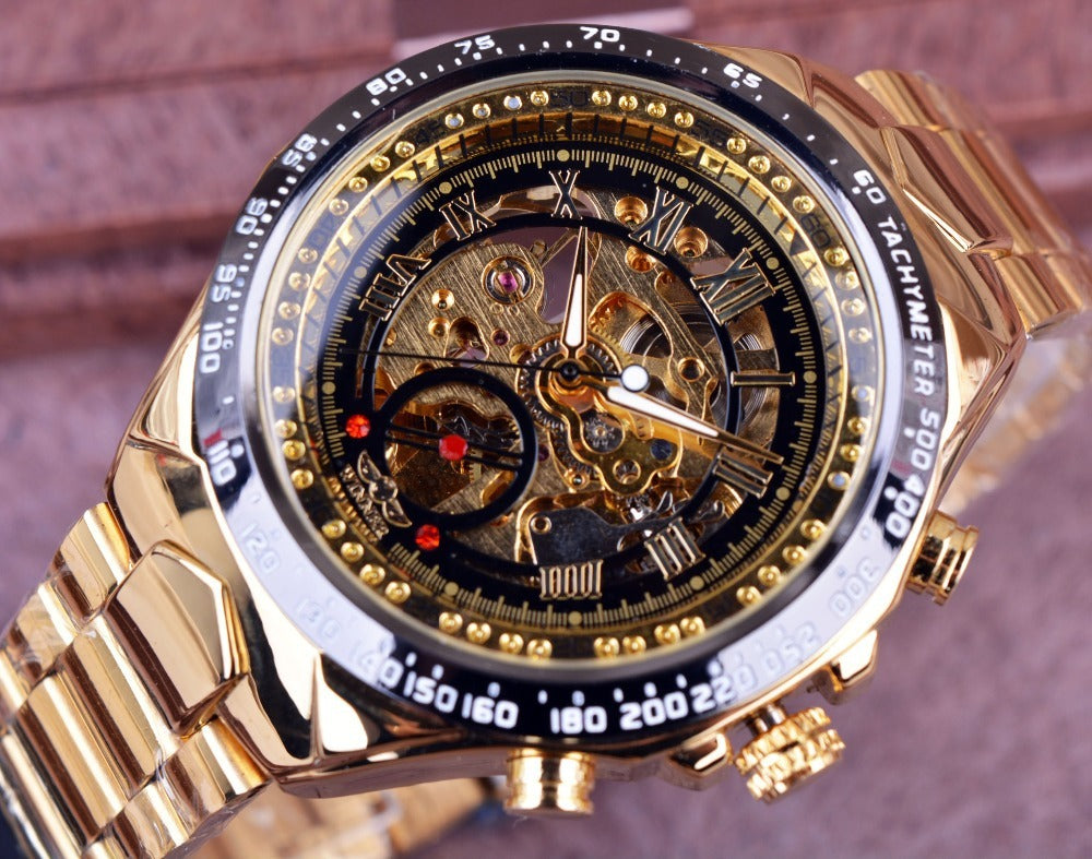Men’s Personalized All-Steel Hollow Automatic Mechanical Watch