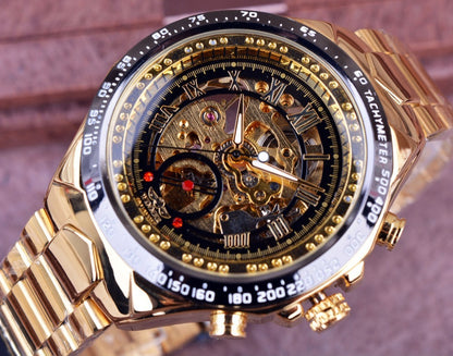 Men’s Personalized All-Steel Hollow Automatic Mechanical Watch