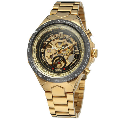 Men’s Personalized All-Steel Hollow Automatic Mechanical Watch