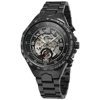 Men’s Personalized All-Steel Hollow Automatic Mechanical Watch
