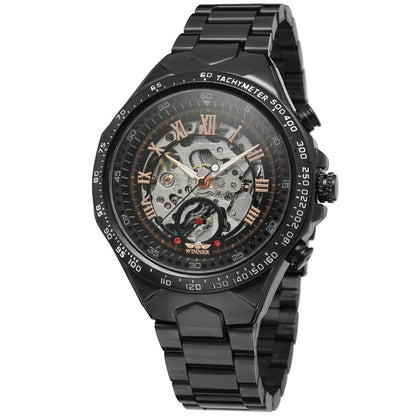 Men’s Personalized All-Steel Hollow Automatic Mechanical Watch
