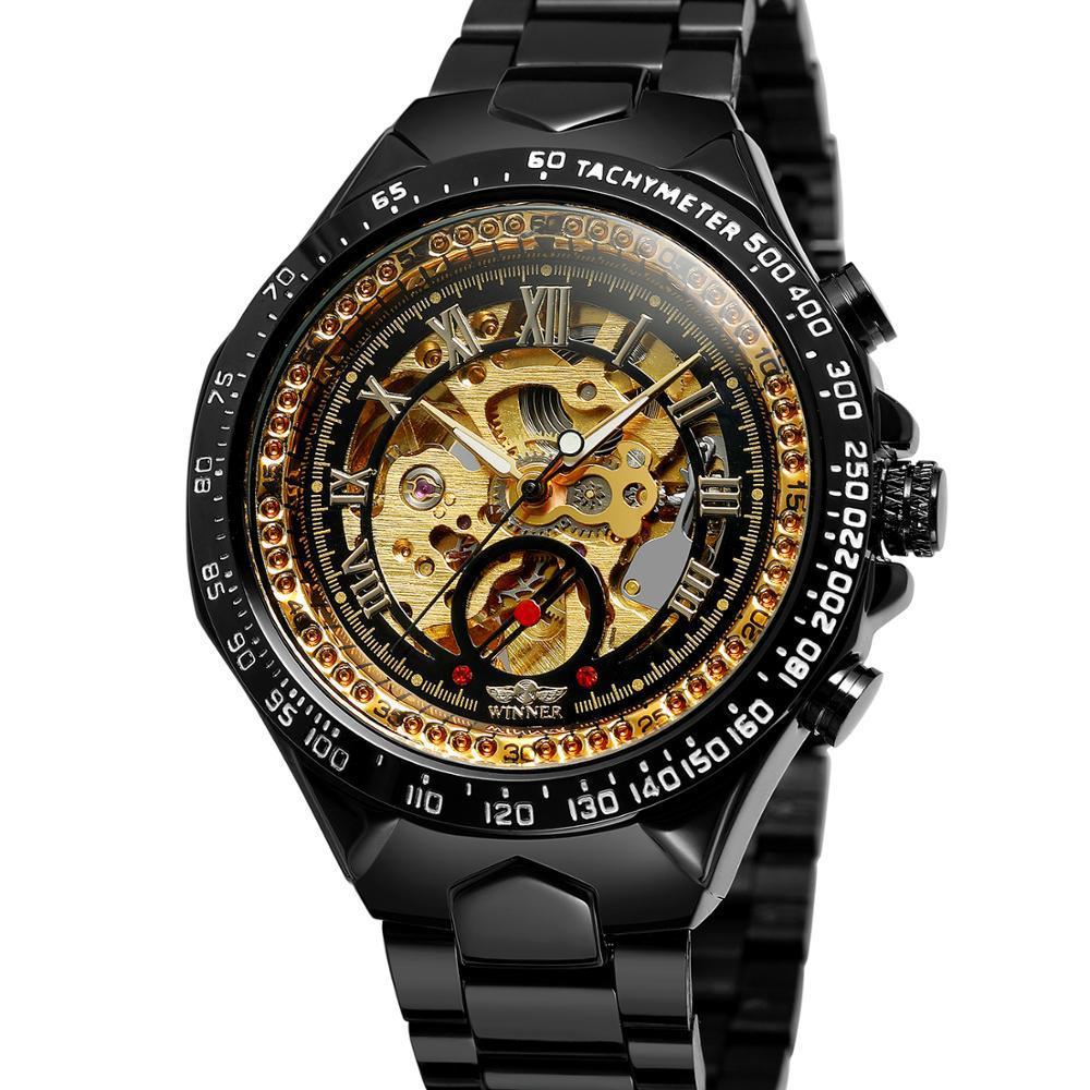 Men’s Personalized All-Steel Hollow Automatic Mechanical Watch