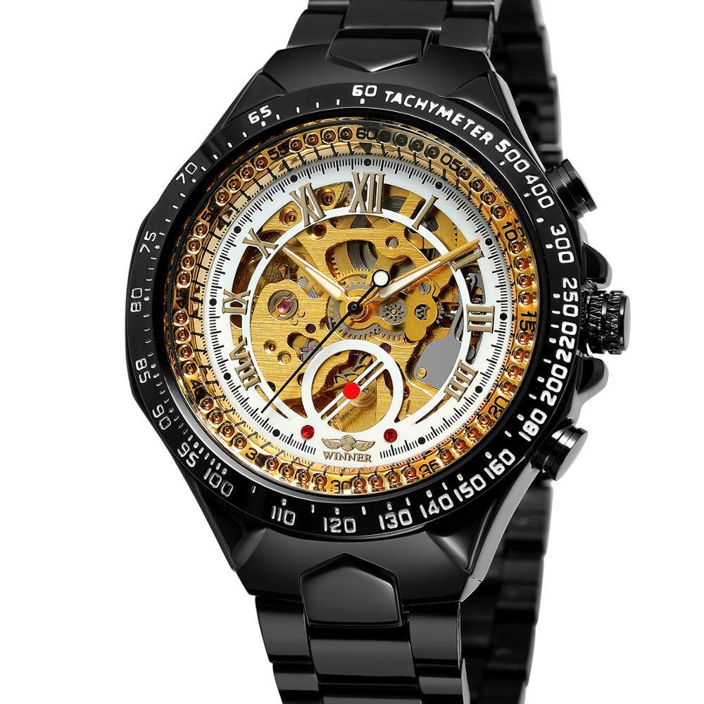 Men’s Personalized All-Steel Hollow Automatic Mechanical Watch