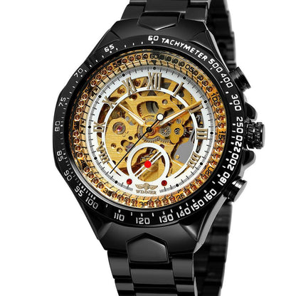 Men’s Personalized All-Steel Hollow Automatic Mechanical Watch