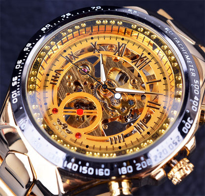 Men’s Personalized All-Steel Hollow Automatic Mechanical Watch