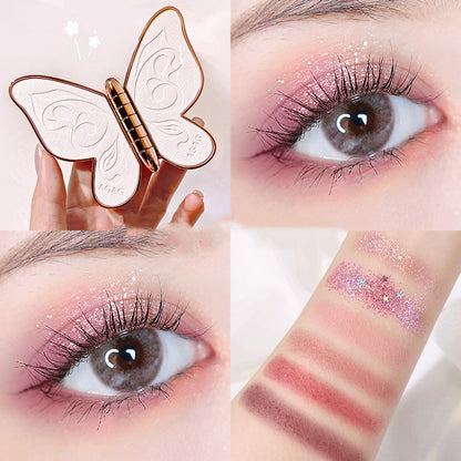 6-Color Eyeshadow Palette – Glitter & Matte Eye Makeup Kit