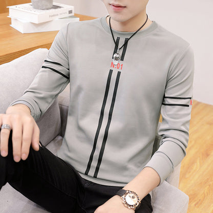 Men’s Printed Long Sleeve T-Shirt – Casual Fashion Top