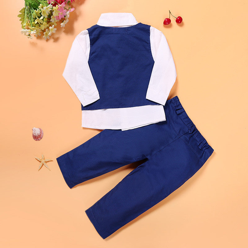 "Boys Gentleman Suit Set Casual Vest Outfit for Kids"