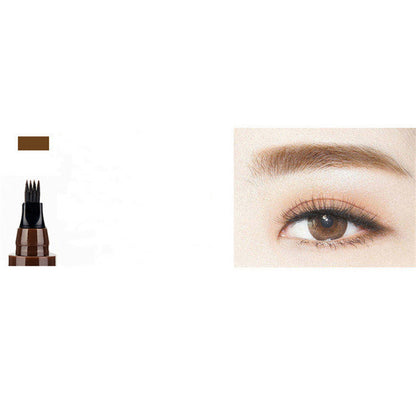 4-Prong Liquid Eyebrow Pencil – Natural Waterproof Brow Pen