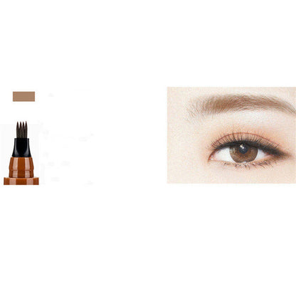 4-Prong Liquid Eyebrow Pencil – Natural Waterproof Brow Pen