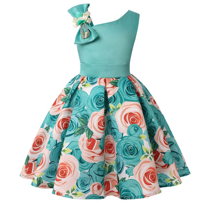 Girls’ Princess Dress – Digital Print Children’s Dress