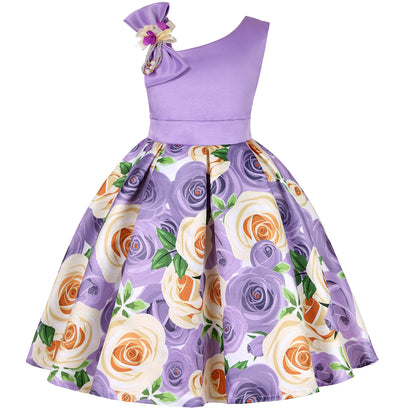 Girls’ Princess Dress – Digital Print Children’s Dress