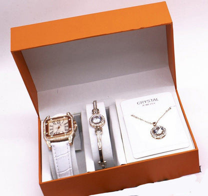 Women’s Wristwatch Set – Necklace & Bracelet Combo