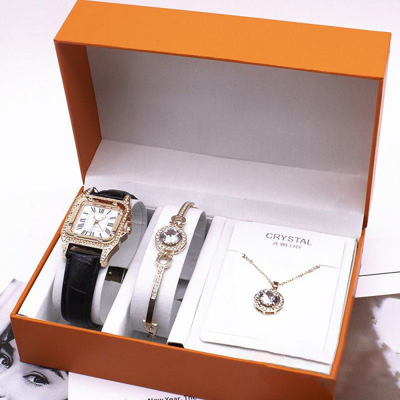 Women’s Wristwatch Set – Necklace & Bracelet Combo