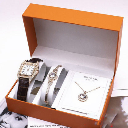 Women’s Wristwatch Set – Necklace & Bracelet Combo