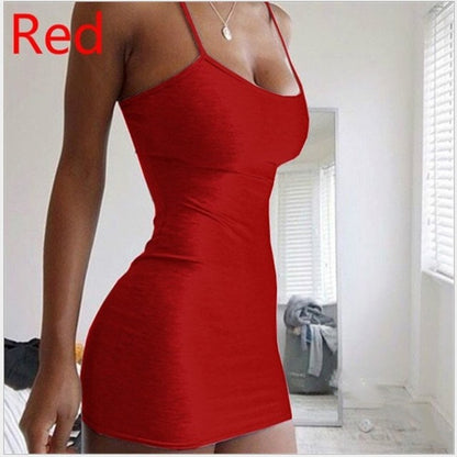 Women's Solid Color Halter Bodycon Mini Dress