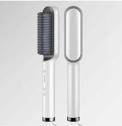 2-in-1 Hair Straightener & Curling Hot Comb – Electric Hair Brush