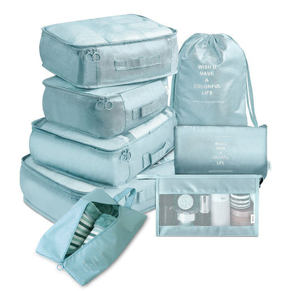 8pcs Travel Packing Cubes – Luggage Organizer Set for Clothes, Shoes & Underwear