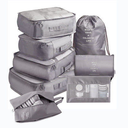 8pcs Travel Packing Cubes – Luggage Organizer Set for Clothes, Shoes & Underwear
