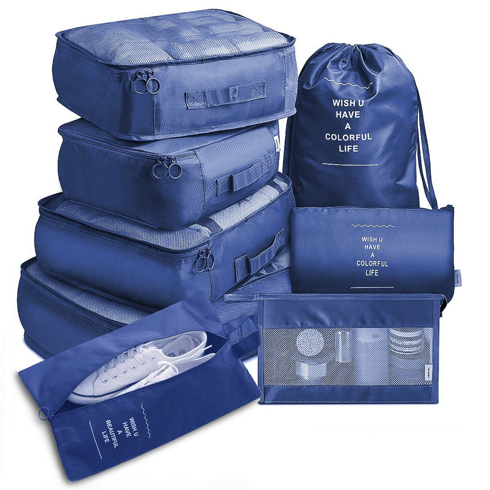 8pcs Travel Packing Cubes – Luggage Organizer Set for Clothes, Shoes & Underwear