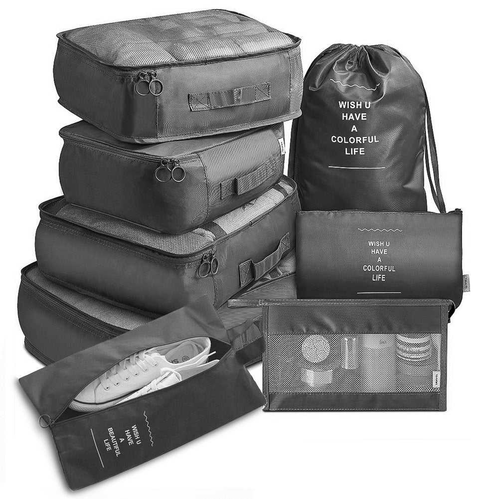 8pcs Travel Packing Cubes – Luggage Organizer Set for Clothes, Shoes & Underwear