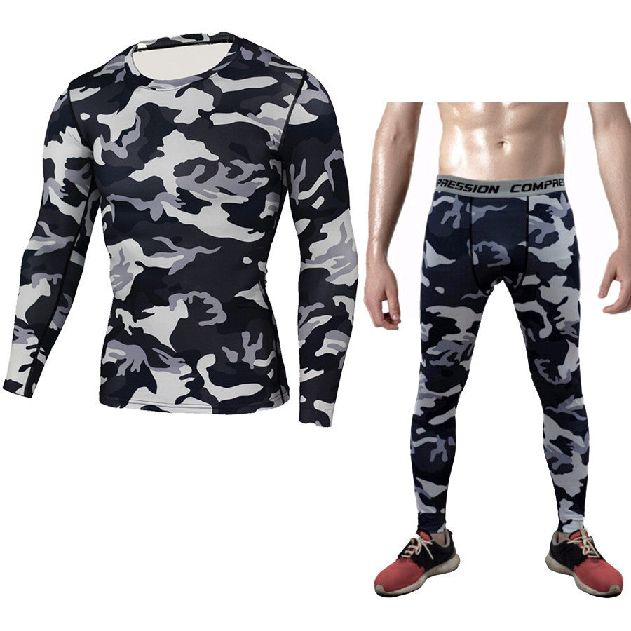 Men’s Camouflage Compression Workout Set