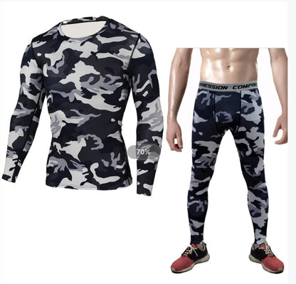 Men’s Camouflage Compression Workout Set