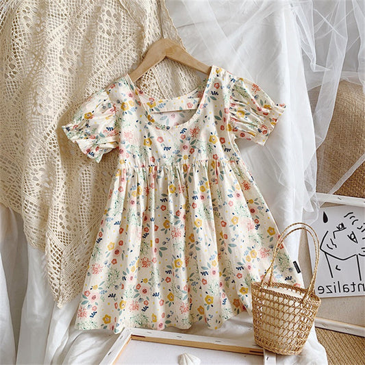 Girls Floral Princess Dress – Pastoral Style