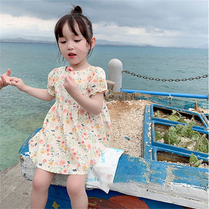 Girls Floral Princess Dress – Pastoral Style
