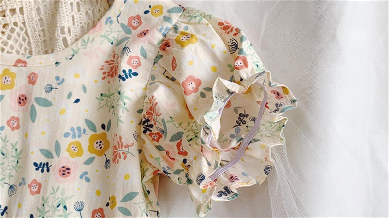 Girls Floral Princess Dress – Pastoral Style
