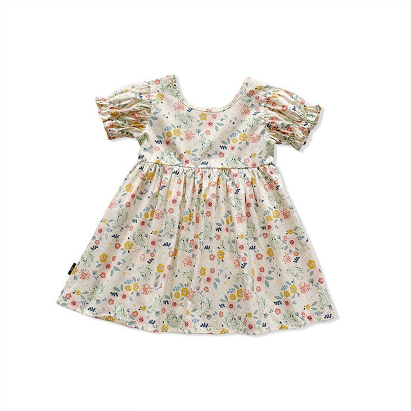 Girls Floral Princess Dress – Pastoral Style