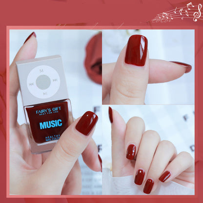 Cherry Color Nail Polish – Odorless, Baking-Free & Long-Lasting Non-Peelable Formula