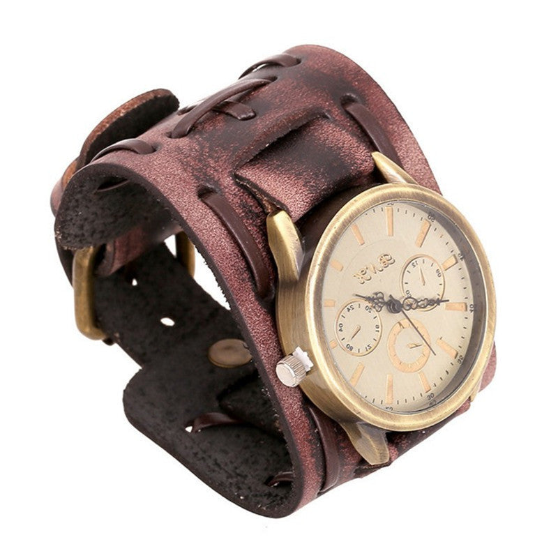 Retro Punk Leather Men’s Watch