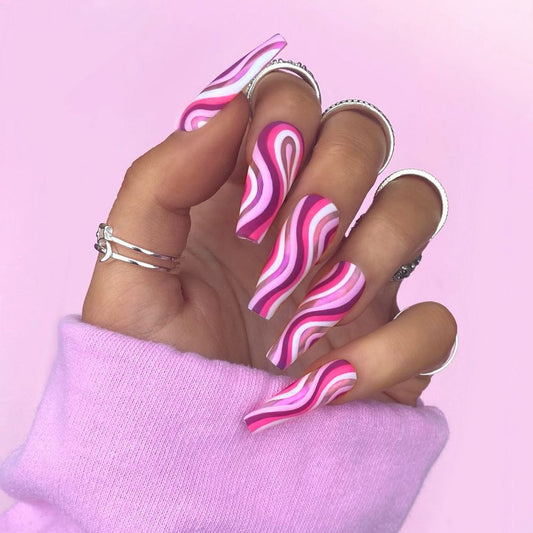 Detachable Press-On Nails – Finished Artistic Fake Nail Tips