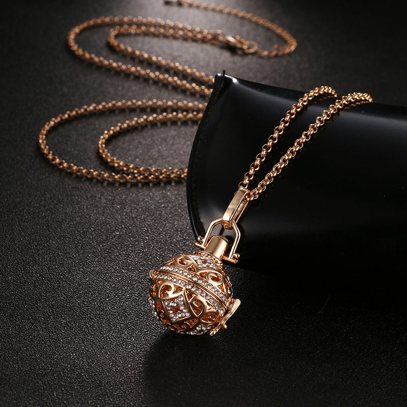 Fetal Education Perfume Necklace – Essential Oil Diffuser Pendant with Piano Beads for Pregnant Women