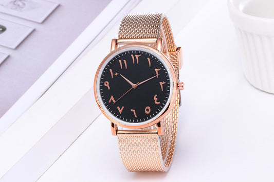 Fashion Creative Couple Quartz Watches – Digital Mesh Band