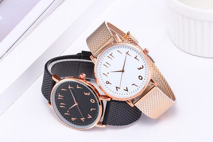 Fashion Creative Couple Quartz Watches – Digital Mesh Band