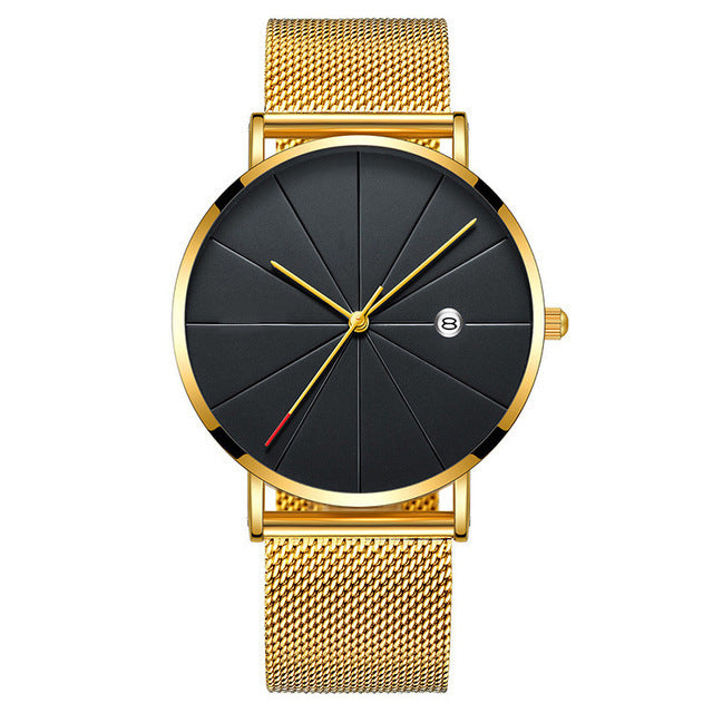 Thin Stainless Steel Men’s Quartz Watch