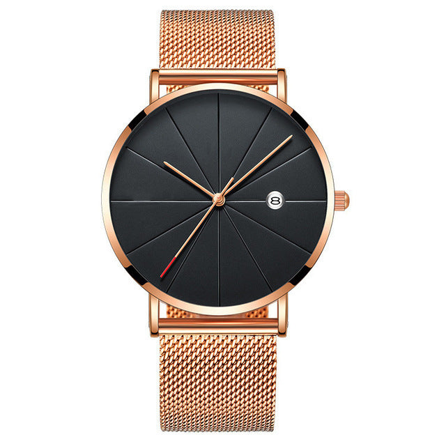 Thin Stainless Steel Men’s Quartz Watch