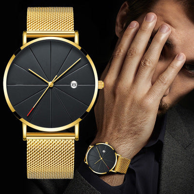 Thin Stainless Steel Men’s Quartz Watch