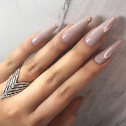 Ballet False Nails – Finished Press On Nails for Easy Wear & Stylish Manicure