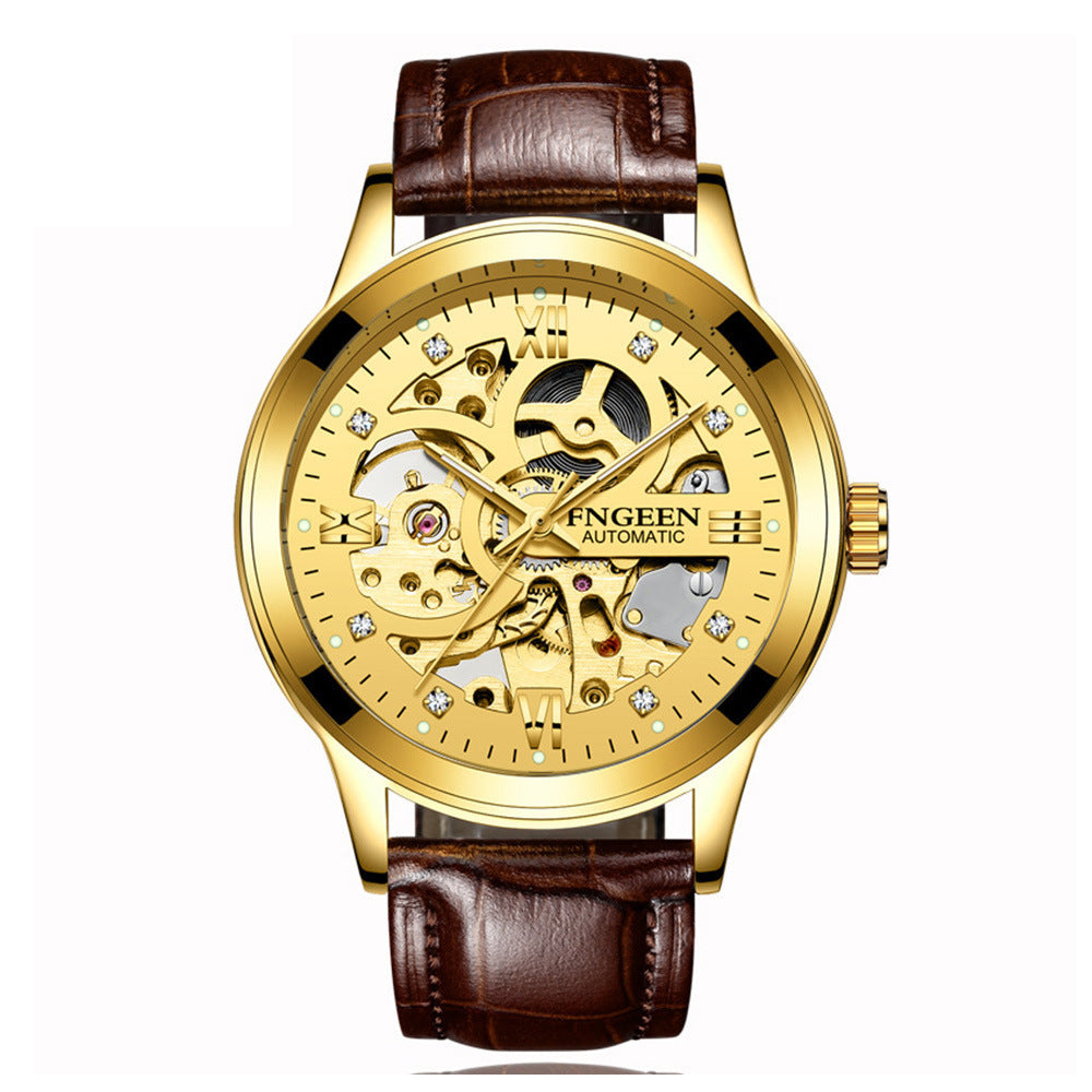 Luxury Luminous Mechanical Watch – Waterproof Steel Band