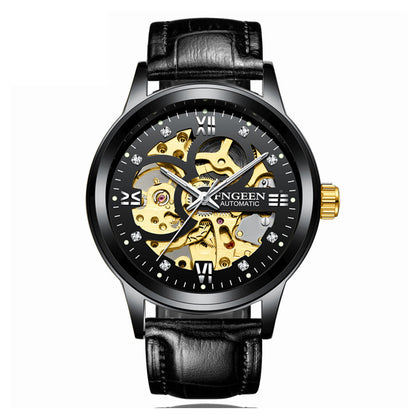 Luxury Luminous Mechanical Watch – Waterproof Steel Band