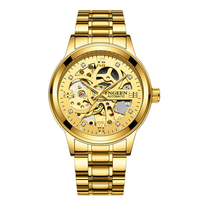 Luxury Luminous Mechanical Watch – Waterproof Steel Band